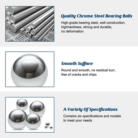 G25 precision chrome steel bearing balls, 3mm, mirror-polished, 500-piece set by Amazon