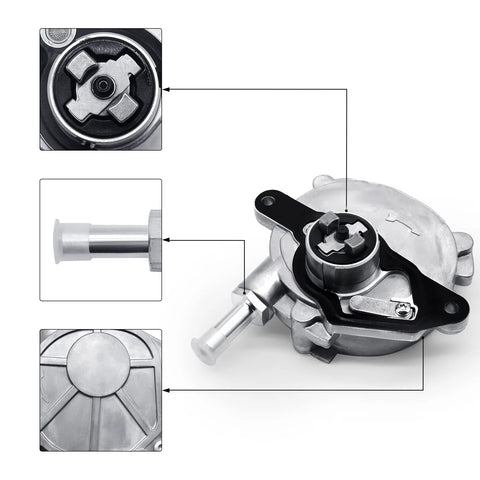 AULINK vacuum pump assembly with impeller, shaft and metal housing for Mercedes C250 1.8L OE replacement