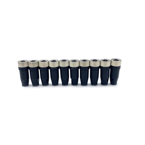 5 Pin A Code M12 Female Circular Connector IP67 Waterproof Straight Field Wireable Sensor Connector For PG7 Cable in row