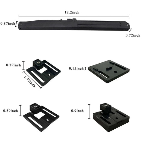 2PCS Barn Door Soft Close Mechanism Spring Buffer Damper Upgraded Hole-Free Version Sliding Barn-Door Hardware dimensions