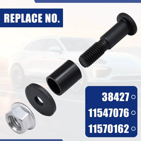 Tailgate Striker Bolt Kit With Nuts For GM Avalanche Sierra Escalade 2002-2013, showing bolt, washer, nut, and replacement numbers.