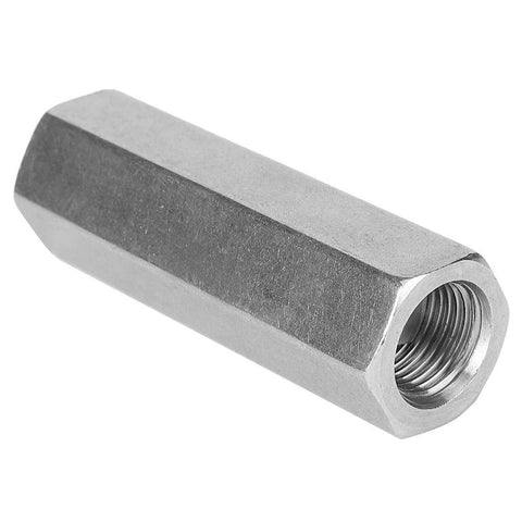 Stainless steel hex air check valve with 1/4 in BSPP female thread, one-way pipe fitting