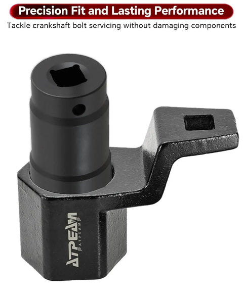 Close-up of Crank Arm Removal Tool Set for One Half Inch Drive compatible with Honda and Acura engines, anti-corrosion finish.