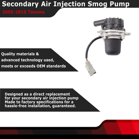 Toyota Tacoma Secondary Air Injection Smog Pump 2.7L L4 2005-2015 Replacement Plug-And-Play Unit Replaces 176000C020