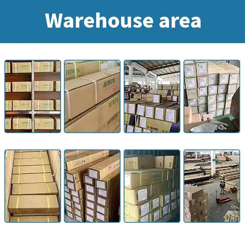 Warehouse area with stacked boxes of Heavy Duty Linear Guide Rail 600mm HGW15CC Only Rail for CNC machines.