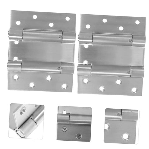 Heavy Duty Spring Loaded Double Swing Door Hinges For Backyard Doors Self Closing Mechanism in stainless steel, 1 pair