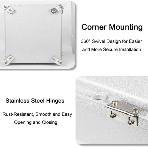 Outdoor Waterproof Electrical Box Beefy Heavy Duty Explosion Proof Project Enclosure IP66 with corner mounting and steel hinges