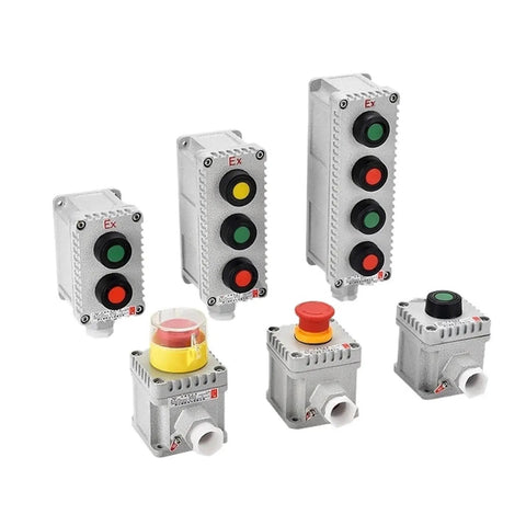 Explosion Proof Waterproof Start Stop Momentary 10A Push Button Switch Control Box With IP65 Aluminum Electrical Junction Box