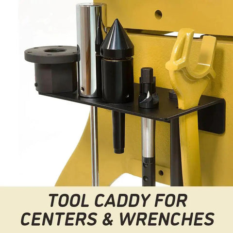 Heavy Duty Pro Grade Wood Lathe Powermatic 20 By 20 Inch Variable Speed With Reversible Turning tool caddy for centers and wrenches
