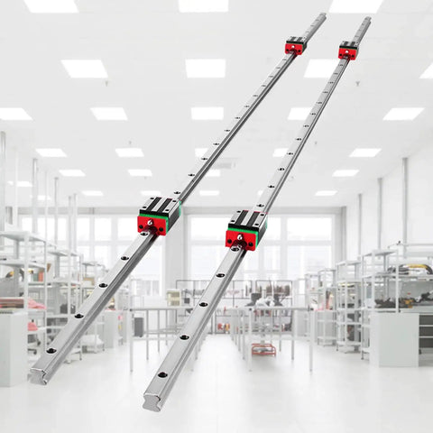 Pro Grade Linear Guide Rail Kit 2x HSR15 1500mm Rails With 4 Pillow Block Bearings For CNC Routers Grinding Machines And Industrial Equipment Plug And Play Ready To Install