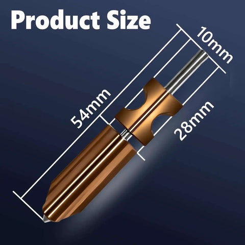 Diagram showing dimensions of 0.4mm Integrated Adventurer 5X Nozzle Kit For AD5X 3D Printer Hotend with measurements