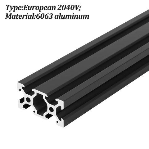 Beefy 2040 V Aluminum Extrusion Set 2 Pack 150mm V Slot European Standard Anodized Black Aluminum Profile Rail for 3D Printer and CNC Machine DIY Projects