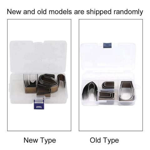 Comparison of new and old models in 18 Piece Leather Craft Embossing Punch Set Kit With Pro Grade Alloy Steel Tools For DIY Leather Projects