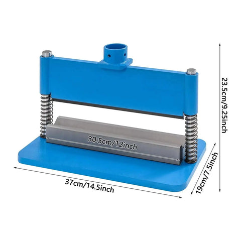 12 Inch Press Brake Attachment For 12 And 20 Ton Hydraulic Shop Presses, 90 Degree Bending, blue durable 45 steel kit with measurements