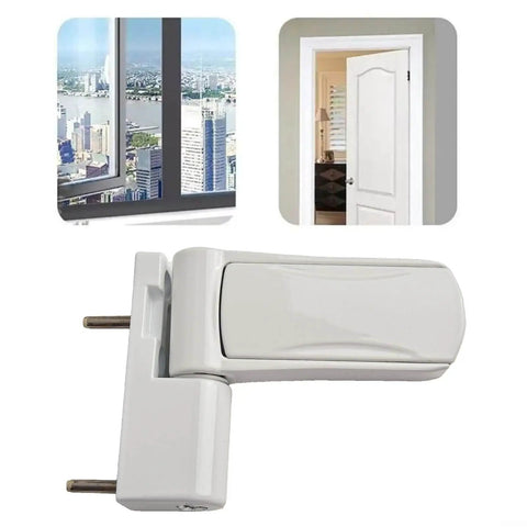 Aluminum 3D Adjustable Door Flag Hinge With Mute Buffer Soft Close For Double Glazed Doors White Lightweight Yet Robust
