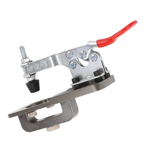 35mm Secret Hinge Boring Jig Kit For Aluminum Alloy Woodworking Guide Locator With Pro Grade Carbide Drilling Adjustable 15 To 25mm Board Thickness Built For Pros And DIY Enthusiasts In Cabinets And Furniture Making with adjustable clamps and red handle