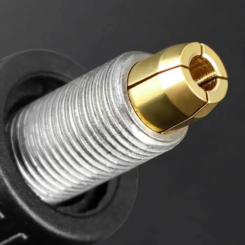 Close-up of Must-Have All-In-One Drill Chuck Collet Set with Quick Change Rotary Tool Adapter and anti-slip alloy chuck