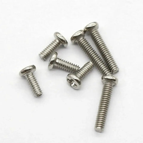 Small silver screws from Miniature Screw Kit Set With Silver Tiny Screws For Eyeglasses, Sunglasses And Watches, Glasses Repair Tools