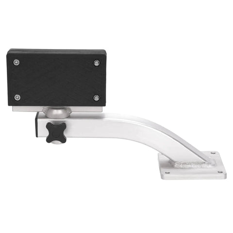 Universal 90 Degree Adjustable Trolling Motor Bracket in marine-grade aluminum and nylon, side view