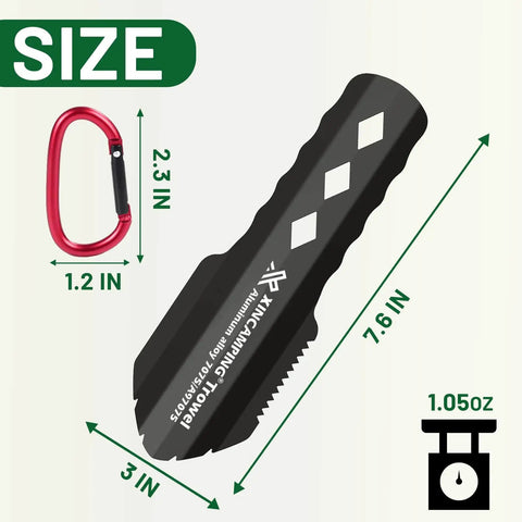 Ultralight Backpacking Trowel With Longer Handle Aluminum Camping Shovel For Hiking Outdoor Travel And Survival 1 Oz Poop Shovel