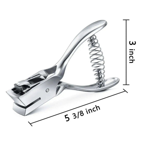 Heavy Duty All Metal Badge Hole Punch For ID Cards Handheld Slot Punch with 15mm x 3mm Clean Holes