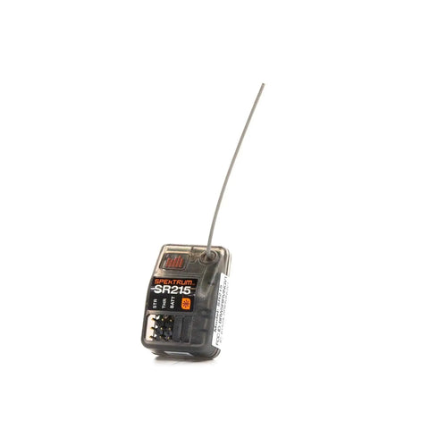 SR215 Dope 2-Channel 2.4GHz DSMR RC Receiver with antenna, compact black hard case for cars and trucks, low latency at 5.5ms