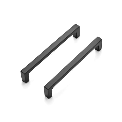 30 Pack Solid 5 Inch Square Cabinet Handles Matte Black Pulls For Kitchen Cabinets And Drawers Center To Center 5 Inch Installation