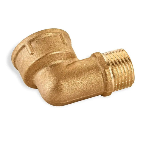 Forged Brass Pipe Fitting Elbow One Half Inch Male To Three Quarter Inch Female 90 Degree Street Elbow For Plumbing And Heating