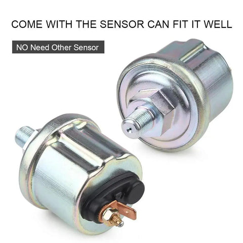 Sensor for Oil Pressure Gauge Kit 0 To 100 PSI 52mm 2 Inch Illuminated White Backlight Red Needle Black Dial