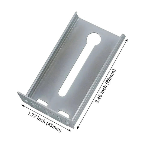 Steel rear mounting bracket 1.77 inch x 3.46 inch for drawer slides, part of the 10 Pairs Rear Mounting Brackets For Drawer Slides And Cabinet Tracks 1.77 Inch set.