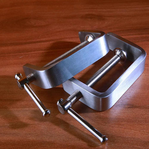 Kyien stainless steel C clamp with dual threaded screws for woodworking and automotive repair