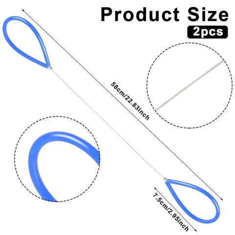 Clay Cutters Wire Set Two Pack For Pottery And Ceramics Durable Steel Wire Tools With Black And Blue Handles Pro Grade Clay Cutting Tools