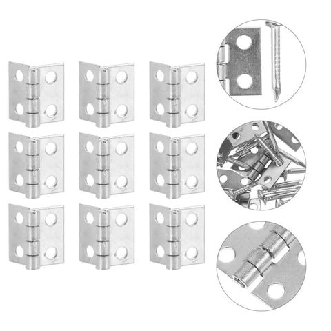 75 Pcs Mini Copper Vintage Hinges With Screws For Wooden Crafts And Jewelry Boxes displayed in grid with close-up insets