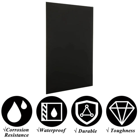 Three Pack Black Anodized 5052 Aluminum Sheets 12 By 8 By One Thirty Second Inch For Laser Engraving Blanks and signage.
