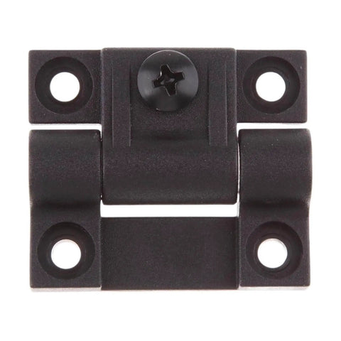 Front view of Black Adjustable Torque Door Hinges 4 Hole Sliding Bearing Hardware for Quiet Smooth Operation Position Control Heavy Duty Durable Use