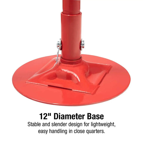 Underhoist Vehicle Component Support Stand For Auto Shop Use Three Quarter Ton Capacity 12 Inch Base