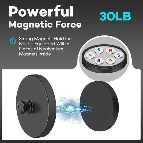 DIYMAG 4-pack rubber-coated mounting magnets with M5 studs, 30 lb pull