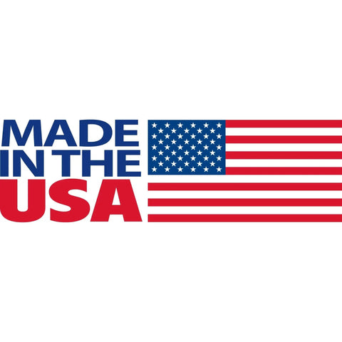 Made in the USA text with American flag graphic