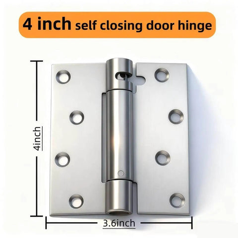 Two Pack Self Closing Door Hinges Four Inch Adjustable Heavy Duty Spring Hinges For Auto Close Doors Universal Fit