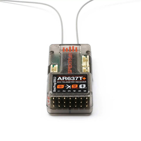 Six Channel AS3X Plus and SAFE Telemetry Receiver for Model Aircraft with One Wire Telemetry and Smart ESCs