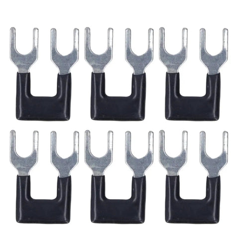Fork Type Terminal Strip Jumper Block Barrier Electrical Crimp Easy Install Insulated Spade Wire Connector, heavy duty use.