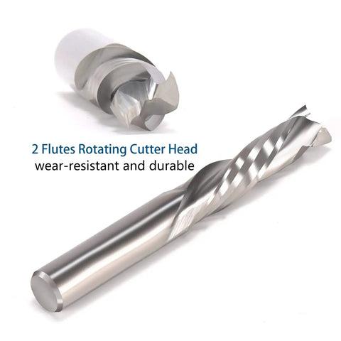Up Down Cut Carbide End Mills For CNC Router Bits One Eighth Inch Shank Two Flute Spiral Dope Cutting Compression Cutter