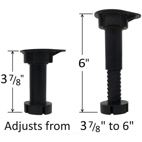 Heavy Duty Cabinet Leveler Legs 12 Pack, 330 Lb Per Leg, Adjustable Height From Three And Seven Eighths Inches To Six Inches
