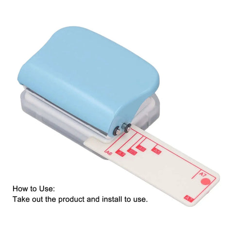 3 Hole Paper Puncher For Office Or DIY Projects, Handheld 5 Sheet Capacity with durable slip-proof metal body and guide card