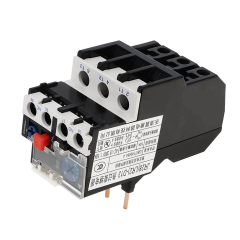Front view of JR28-D3 Thermal Overload Relay for electric motors, 9-13A phase break protection, 690V insulation, industrial use