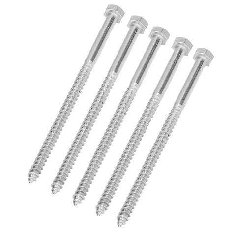 Stainless Steel Half Thread Wood Lag Screw Hex Bolt Self Tapping For Carpentry M8x150mm
