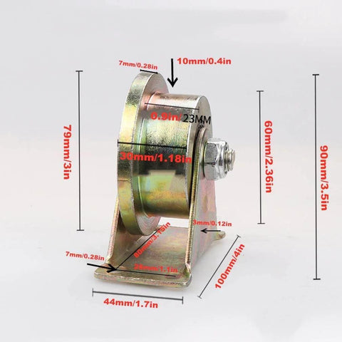 Rigid Track Wheels Sliding Gate Rollers Zinc Plated Heavy Duty Barn Door Casters 45 Steel Gate Hardware for 80mm rail