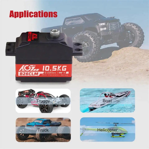 Beefed Up 10.5Kg Digital Coreless RC Servo Motor With Aluminum Shell And Titanium Gear For Cars, Planes, Helicopters