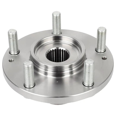 One Piece Front Wheel Hub Bearing Replacement Fits Hyundai Sonata Tucson XG350 Kia Magentis Optima Rondo Sportage With 2.0L 2.4L 2.7L 3.3L 3.5L Engines Easy Install No Fuss Durable Replacement, front view with visible stud bolts.