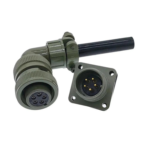 Military Grade Mil-Spec Circular Connectors MS3102 MS3106 14S Series Plug Set, durable waterproof housing, close-up view.